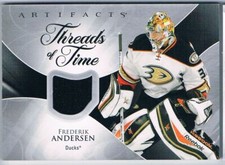 2023-24 ARTIFACTS THREADS OF TIME FREDERIK ANDERSEN ANAHEIM DUCKS #TT-FA