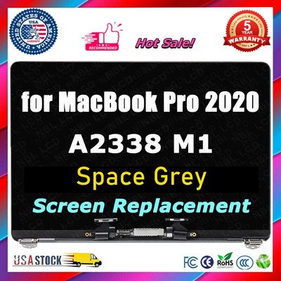 13'' for MacBook Pro M1 Retina A2338 2020 MYDC2 LCD Full Display Screen Grey US
