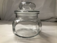 Anchor Hocking clear glass Kitchen storage jar plastic seal  6.5&rdquo;x4.5"