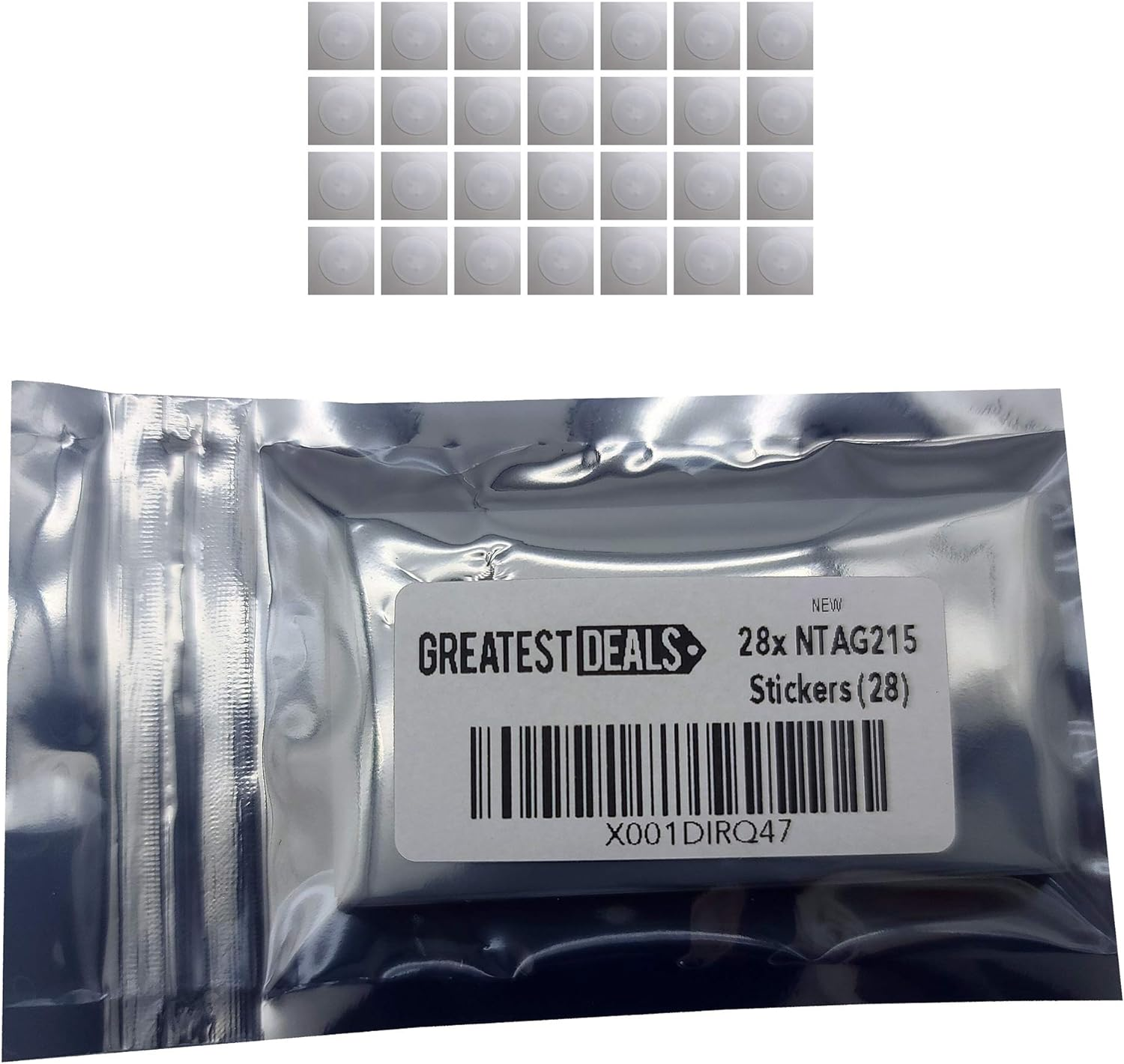 (11X - 100X) NTAG215 NTAG 215 25Mm NFC Stickers Works with Tagmo (Android) and P