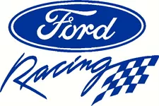 (2) FORD RACING DECAL Focus Mustang  Escort Car Truck iPhone FREE SHIPPING