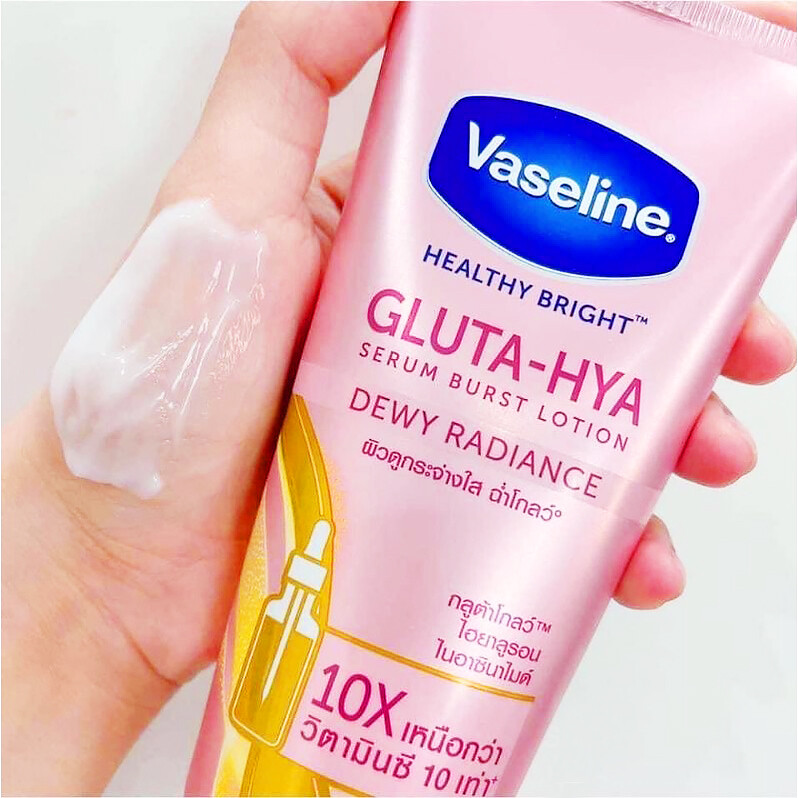 Vaseline Bright GLUTA HYA Serum Burst Lotion Dewy Radiance