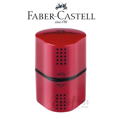 Faber-Castell Bleistiftspitzer ROT Trio Griff 2001 183801