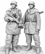 1/35 WW2 Winter Infantry Soldiers RESIN FIGURE MODEL KIT Unassembled Unpainted