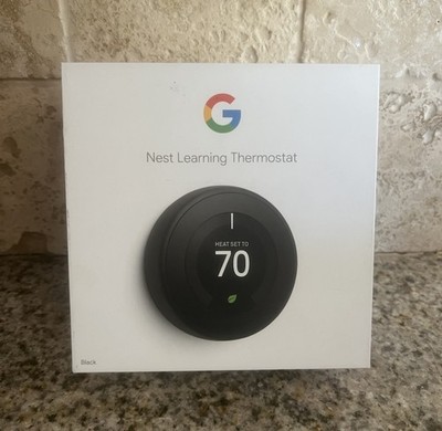 Google Nest Learning Thermostat, Open Box,  Black, T3016US