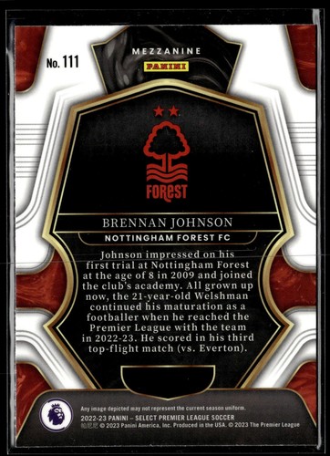 2022-23 Panini Select Premier League #111 Brennan Johnson - Picture 2 of 2