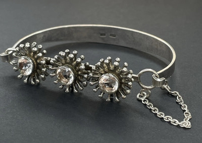 Alpo Tammi KORU Armband Silber 830 Finnland Bergkristall AKT Modernist Schmuck