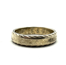 925 STERLING SILVER RING With Engraving Size 52 Jewelry Design Elegant Precious