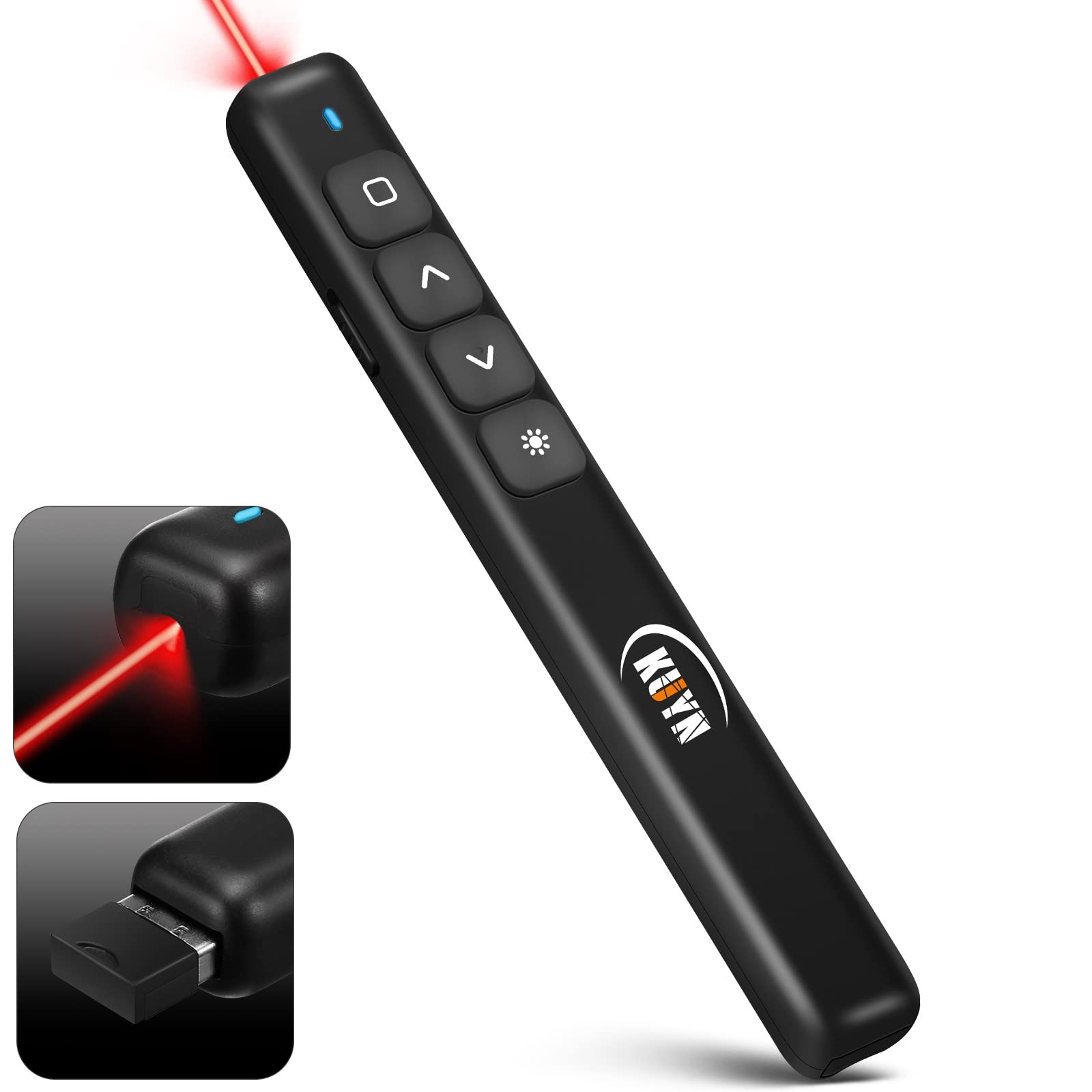 KUIYN Puntatore per Presentazioni, Wireless Presenter, Powerpoint (c2s)