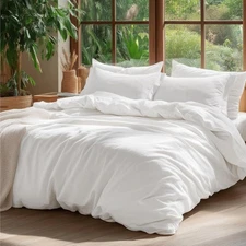 120"x98"), Oversized King, 100% Washed Cotton Duvet Cover Oversized King - 