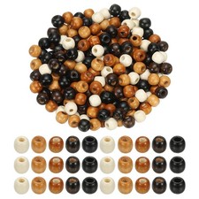 9x10mm Wooden Beads for Craft Making, 500 Pcs Loose Spacer Beads, 5 Color