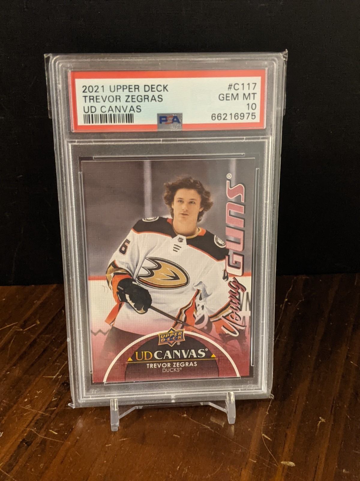 2021 Upper Deck #C117 Trevor Zegras Canvas Young Guns Rookie PSA 10 Gem Mint!