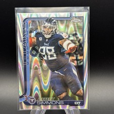2025 Topps Chrome Football #289 Jeffery Simmons Wave Refractor