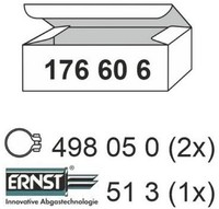 Ernst 176606 Montagesatz FüR SchalldäMpfer FüR VW