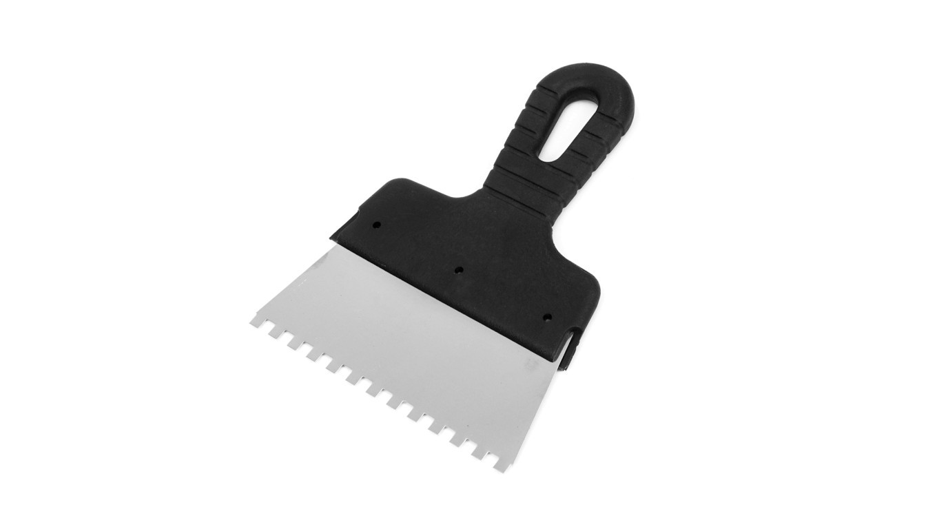 5902887070815 Szpachla ze stali nierdzewnej do kleju z zbami 150mm zb 6 x 6 mm 2790₽