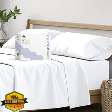 Mayfair Linen Queen White Organic Sheets