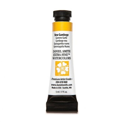 Daniel Smith Extra Fine Watercolor Paint, 5ml Tube, New Gamboge, 284610060,