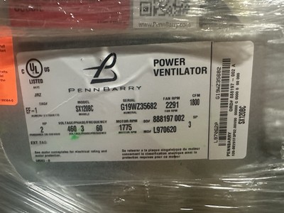 460volt 3phase Belt Driven Exhaust Fan In Duct Or Stand Alone