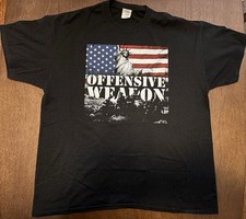 Rare OOP Offensive Weapon Shirt XL Oi Skinhead Punk Oxblood TMF BA Patriotic NY