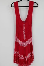 Avance Apparels Dress Womens Free Size Sleeveless Embroidered Boho Festival