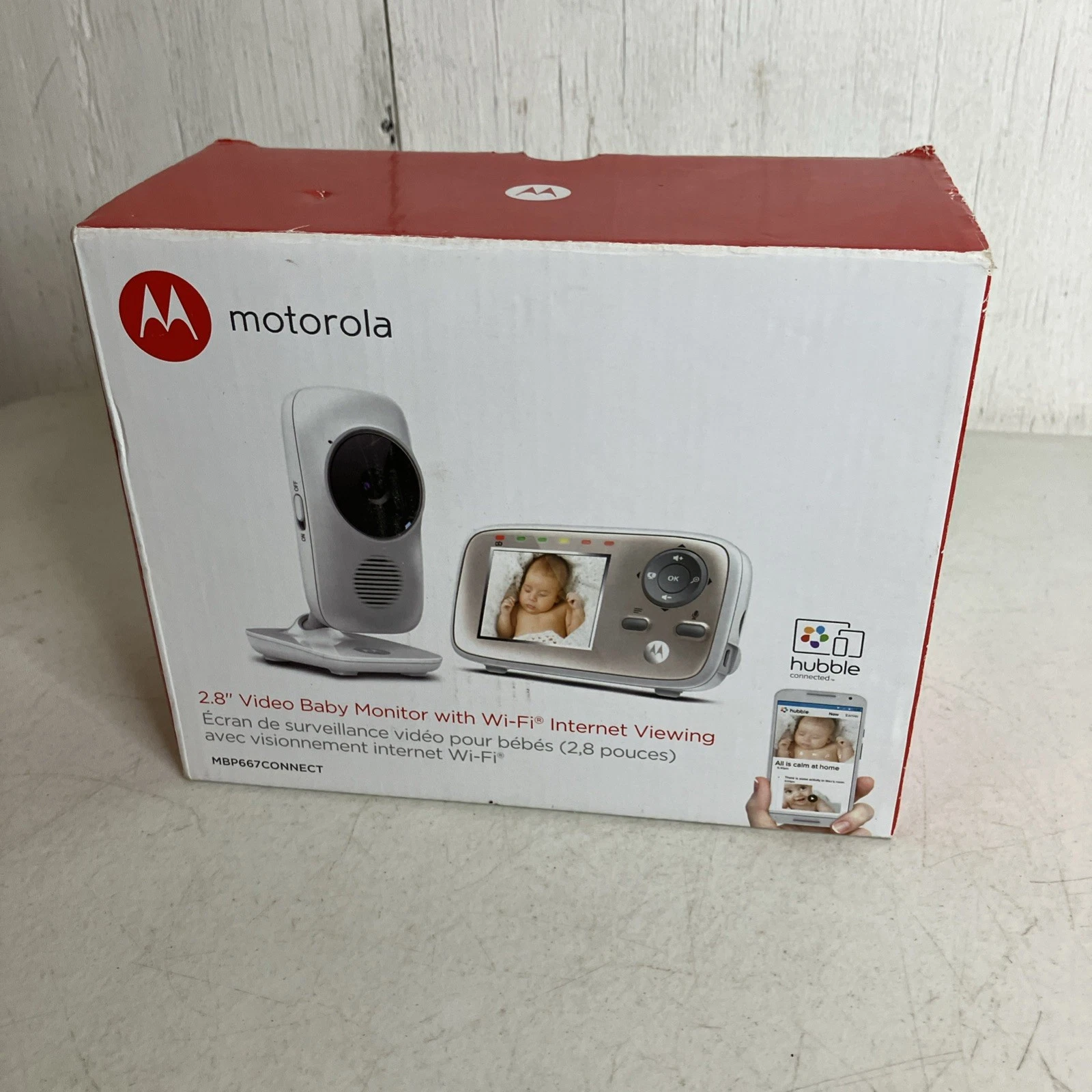 Motorola 2.8" Video Baby Monitor Wi-Fi Viewing & Digital Zoom - Tested & Working
