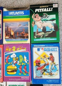 Lot of 12 Vintage Intellivision Games 8 w Original Boxes Manuals