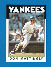 1986 TOPPS  DON MATTINGLY  BASEBALL CARD # 180 NRMT