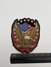 Hot Leathers Eagle Flag and Stars patch