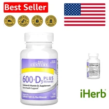 Gluten-Free Calcium + D3 with Essential Minerals - 120 Caplets for Daily Use