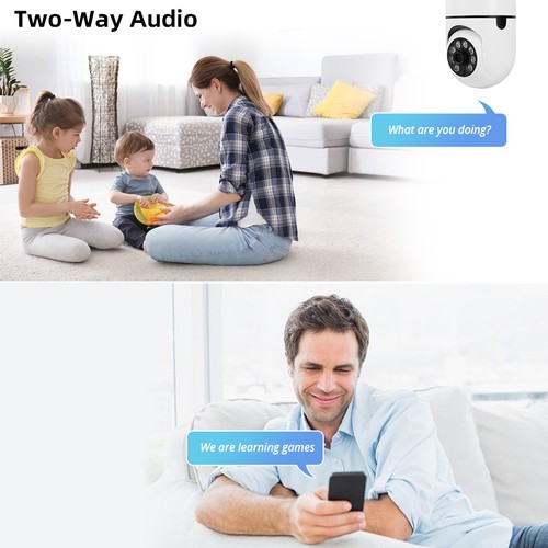 360° 1080P IP E27 Light Bulb Camera Wi-Fi IR Night Smart Home Wireless Security - Picture 4 of 20