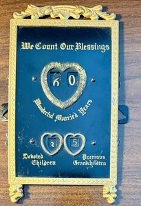 We Count Our Blessings Antique Perpetual Counter-Wed Ann/Children/Grandchildren