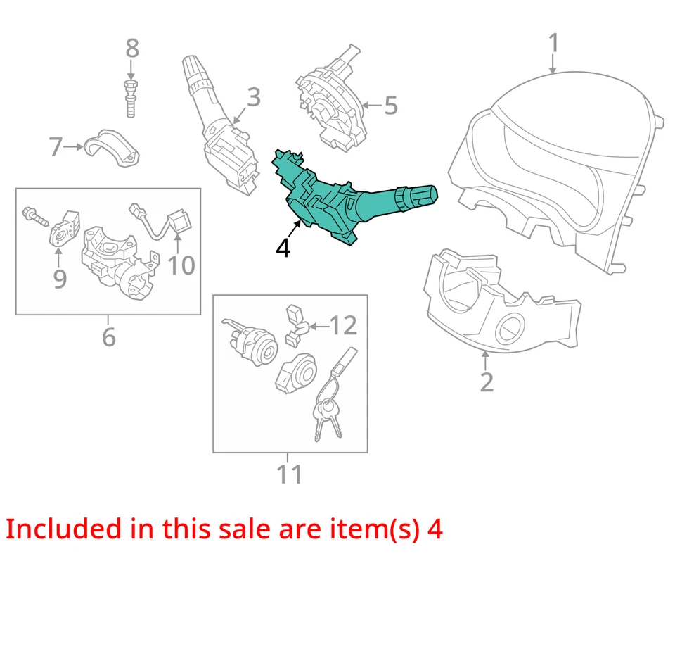Conjunto de interruptor combinado sin faros antiniebla 934101U001 para Kia RIO 1.6 2012-2017 Foto 4 de 4