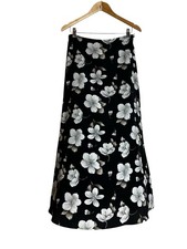 Womens Vintage 90s Maxi Skirt Floral Cottage Y2K Boho Whimsigoth Grunge Size M