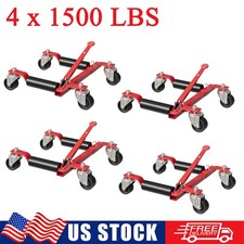 Set Of 4 Heavy Duty Ratcheting Wheel Dolly Tire Jack Lift Car Positioning 6000lb Set Of 4 Heavy Duty Ratcheting Wheel Dolly Tire Jack Lift Car Positioning 6000lb