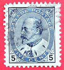 Canada Stamp 91 King Edward VII Used