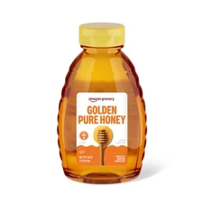 , Golden Pure Honey, 16 Oz (Previously Amazon Fresh, Packaging May Vary)
