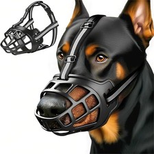 Reflect Light Dog Mouth Guard Cover Comfy Breathable Basket Muzzle Against B.