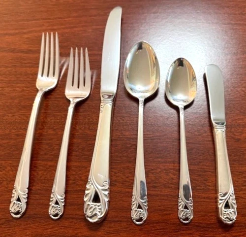 Vintage Sterling International Silver 6 pc Place Set, Spring Glory, No Monogram