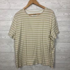 Croft & Barrow Womens 2X The Classic Tee Stri...