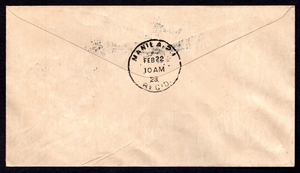 US PHILIPPINES 1928 PHILIPPINE AIRWAY SERVICE MAIL TIED MANILA DUPLEX  & FANCY - Image 2 of 2