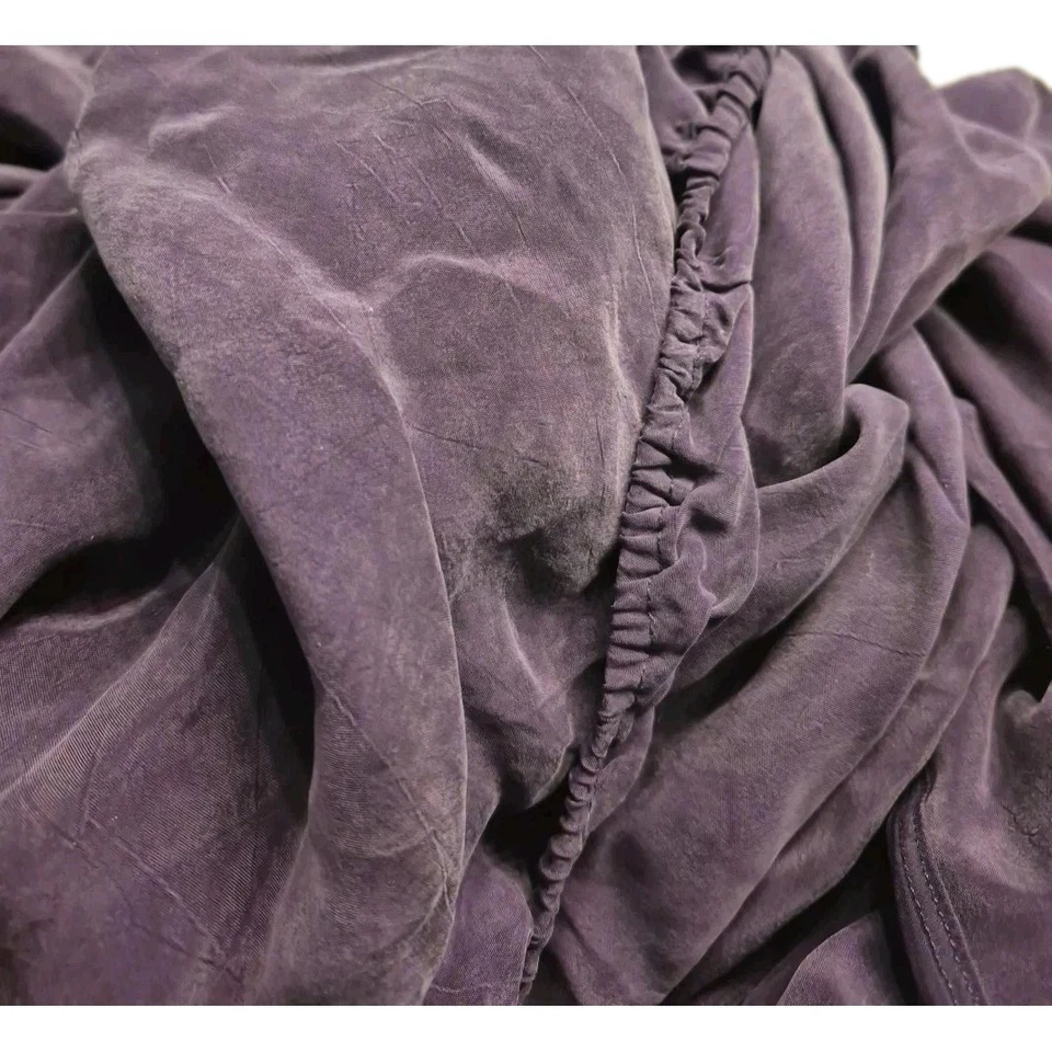 Deep Purple FITTED & FLAT Sheet 91" X 110" QUEEN Silky Soft Looks Like Suede - Image 3 of 4