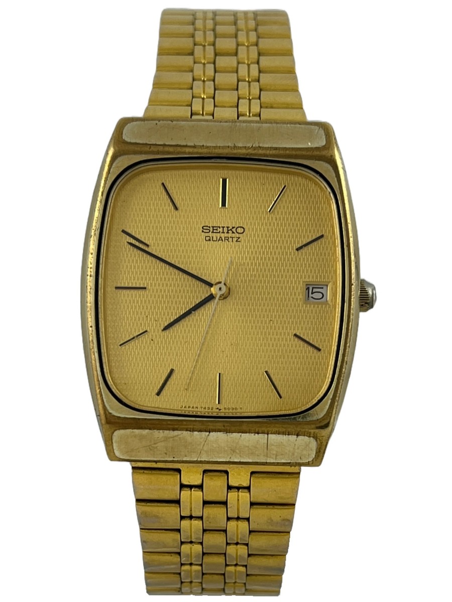 レア SEIKO セイコー デザイナー ゴールド QUARTZ 正確稼働 レトロ Elegant Men's Watch Seiko Quartz with Date, Works | eBay