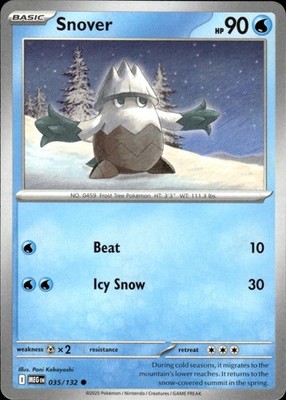 Snover 035/132 Common Mega Evolution Pokemon Near Mint