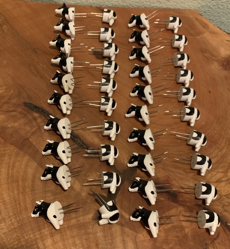 20-Vintage Cow Corn Holders/Great Gift/Party Fun