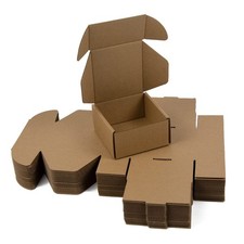 4x4x2 Inches Shipping Boxes Pack of 25, Brown Corrugated Cardboard Boxes for ...