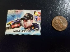 Sebastian Vettel Formula One Race Car Driver 2012 Guine-Bissau Perforated Stamp