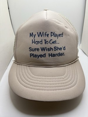 My Wife Played Hard To Get  Humor Mesh SnapBack Adjustable OS Hat