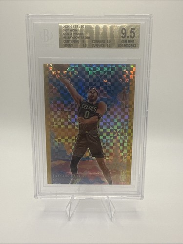 2024-25 Panini Select Jayson Tatum Gold Prizm 10/10 #6 becket 9.5 X Fractor 1/1