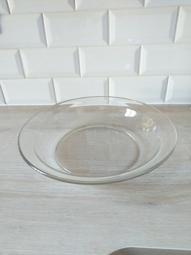 Ancien Plat Creux Duralex Lesieur, Diamètre 25,5 Cm, Vintage Transparent, Bon état