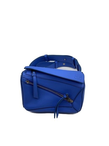 LOEWE shoulder bag leather Blue Used
